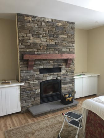 Fireplace masonry project