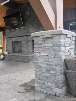 Natural stone veneer project