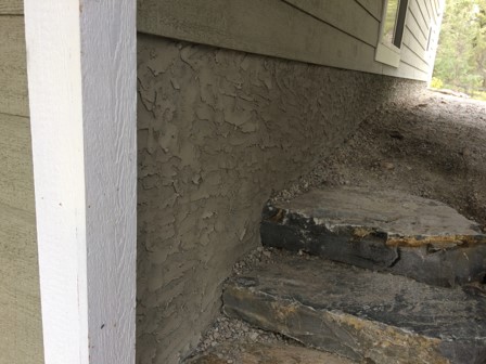 Parging masonry project